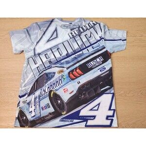 Busch Light-Kevin Harvick Polyester T Shirt Stewart Haas Racing Size XL Graphic